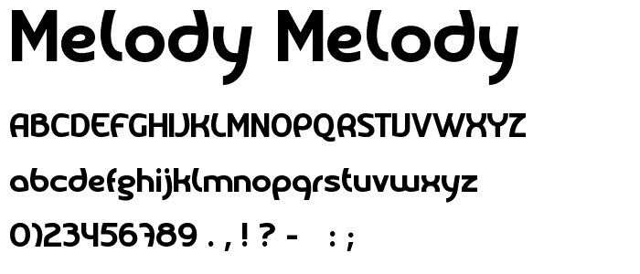 Melody Melody font